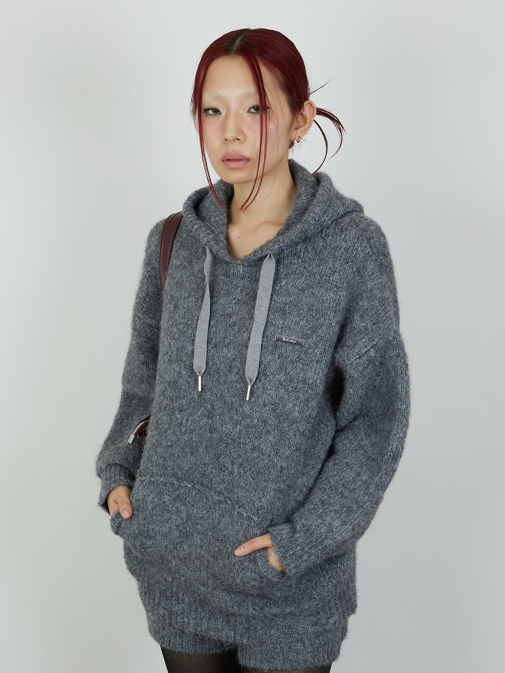 KNIT HOODIE / GRAY – led-tokyo│レッドトーキョー