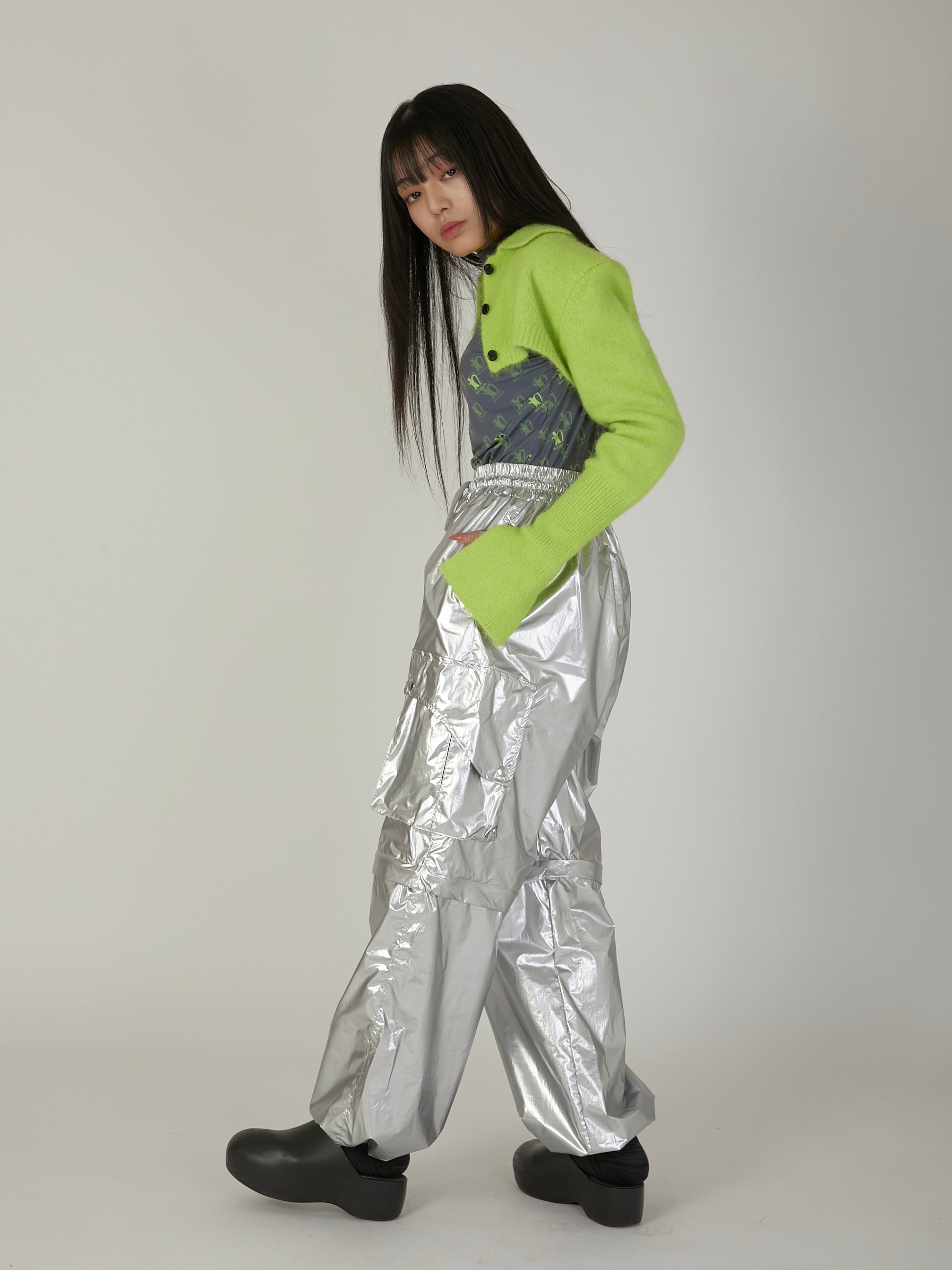 2WAY METALLIC CARGO PANTS Ⅱ / SILVER – led-tokyo│レッド