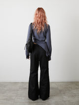 POCKET FLARE PANTS / BLACK