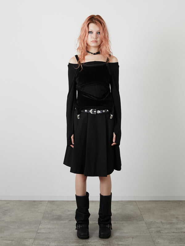 LAYRED TANK SELEEVE / BLACK