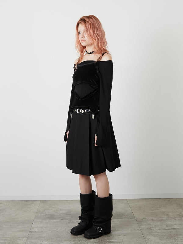 LAYRED TANK SELEEVE / BLACK