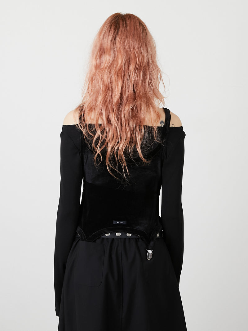 LAYRED TANK SELEEVE / BLACK