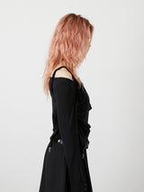 LAYRED TANK SELEEVE / BLACK