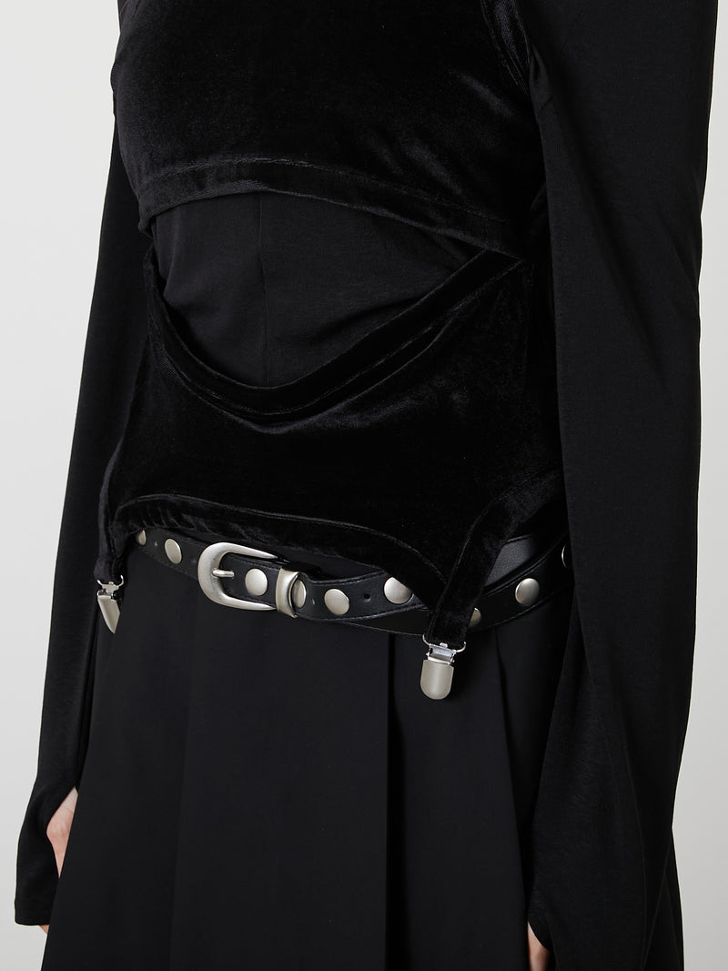 LAYRED TANK SELEEVE / BLACK