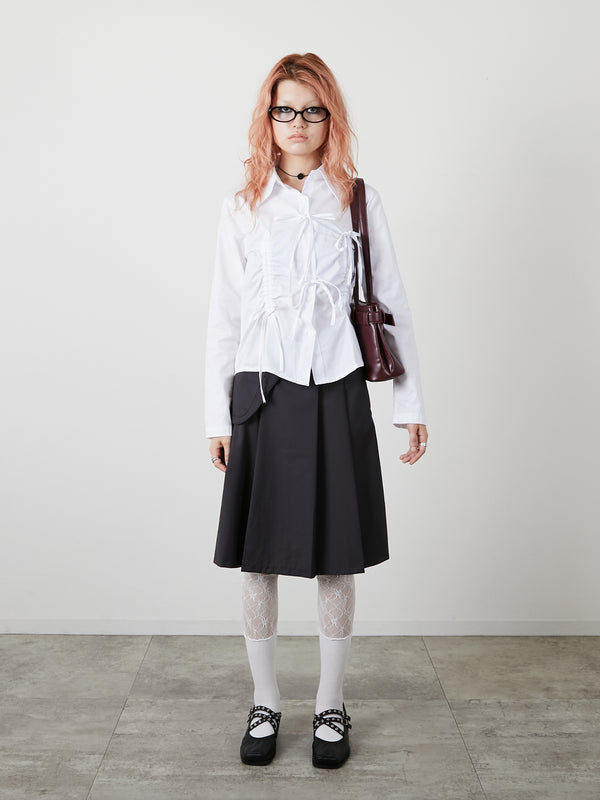RIBBON SHIRT / WHITE