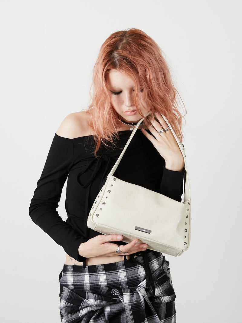2WAY STUDS BAG / WHITE