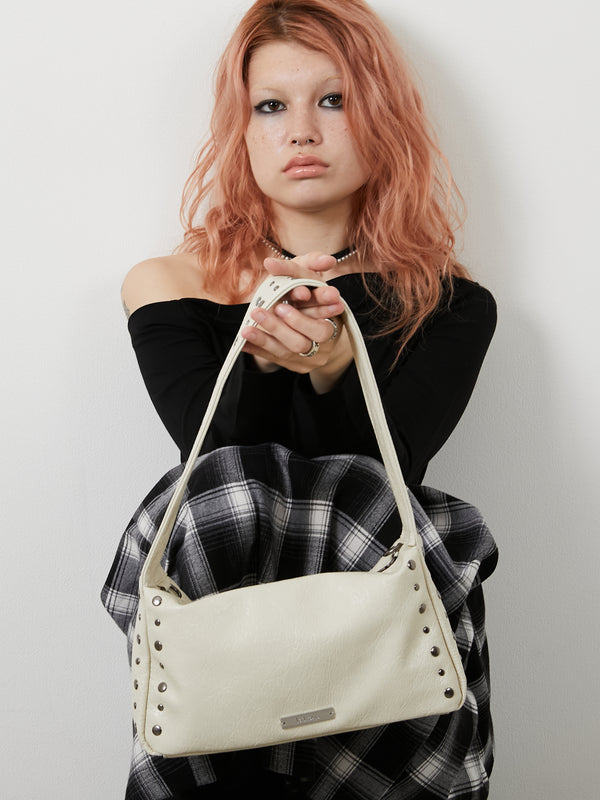 2WAY STUDS BAG / WHITE