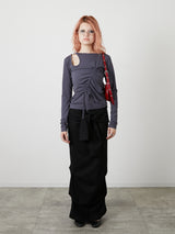 BUSTIER SET TOPS / CHARCOAL GRAY