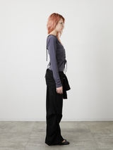 BUSTIER SET TOPS / CHARCOAL GRAY