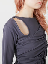 BUSTIER SET TOPS / CHARCOAL GRAY