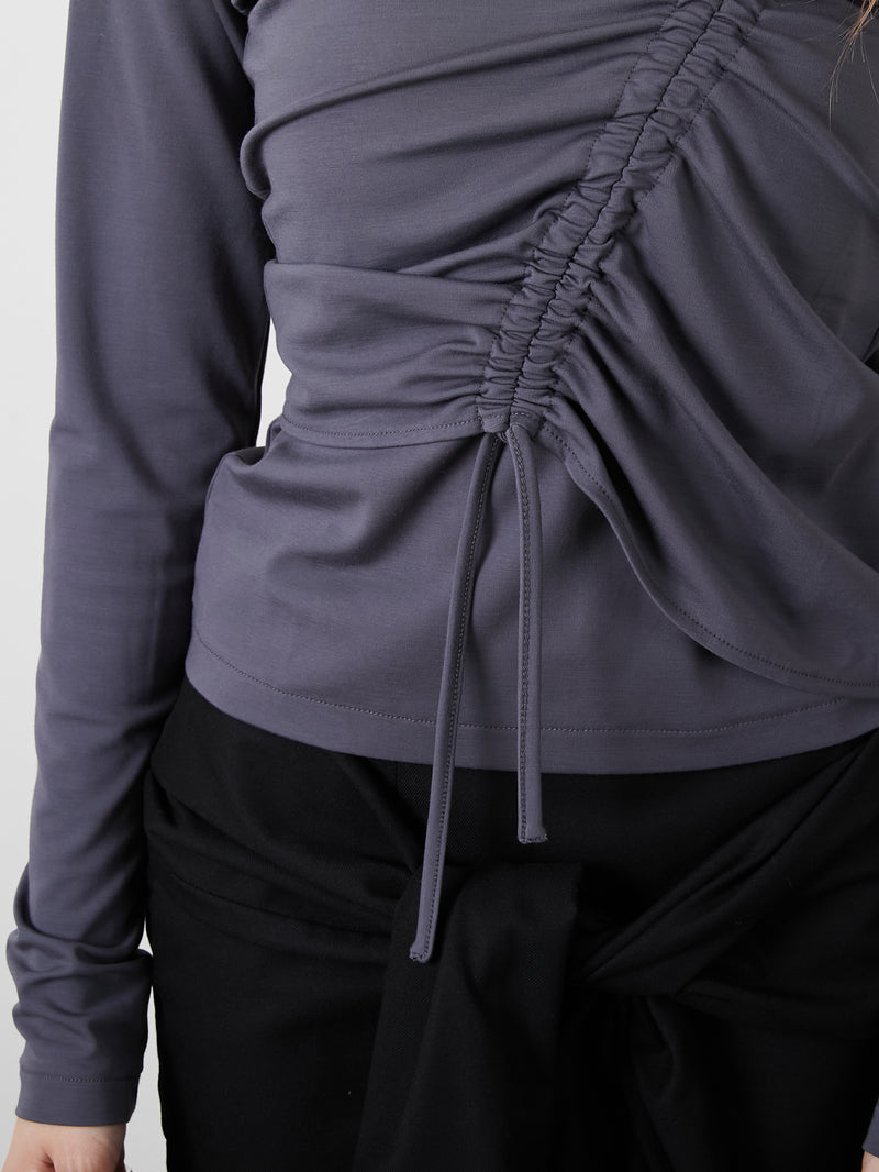 BUSTIER SET TOPS / CHARCOAL GRAY