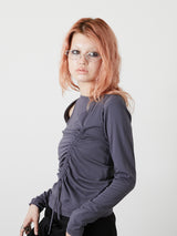 BUSTIER SET TOPS / CHARCOAL GRAY