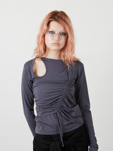 BUSTIER SET TOPS / CHARCOAL GRAY