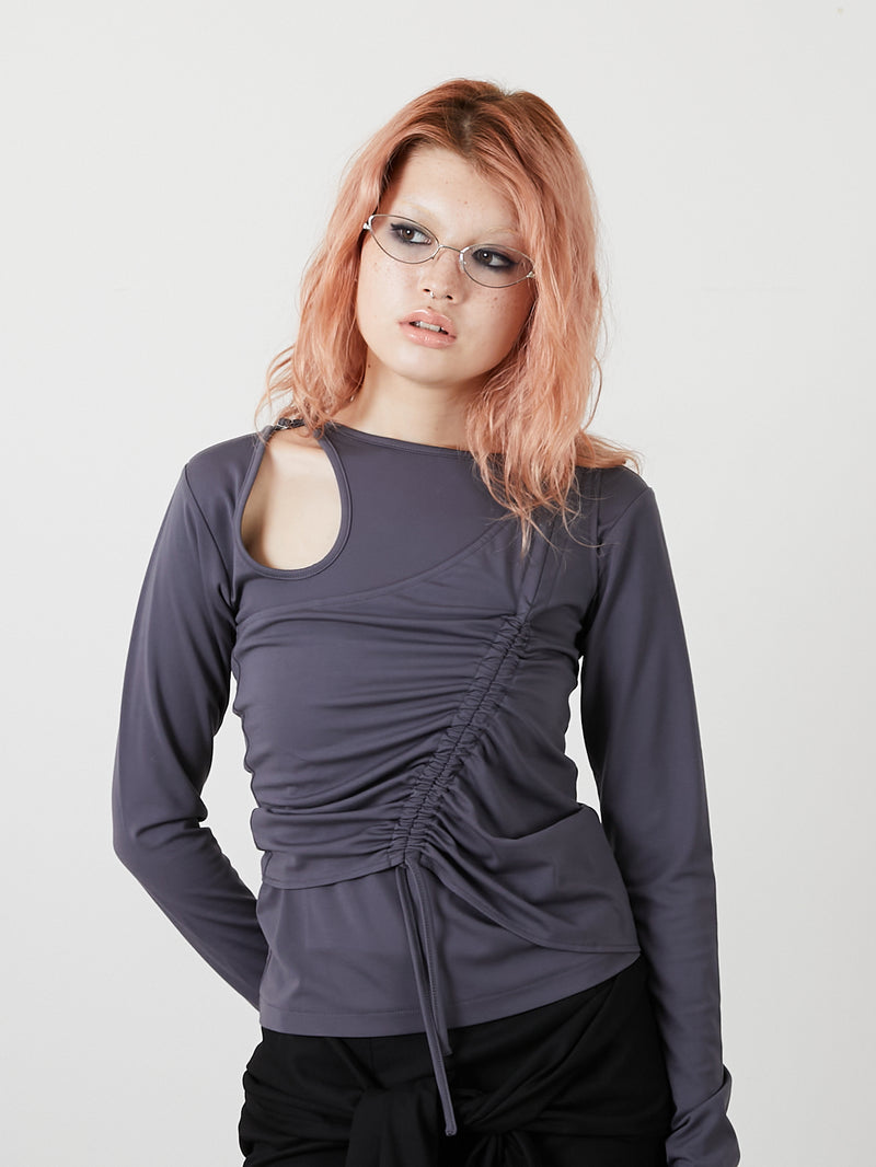 BUSTIER SET TOPS / CHARCOAL GRAY