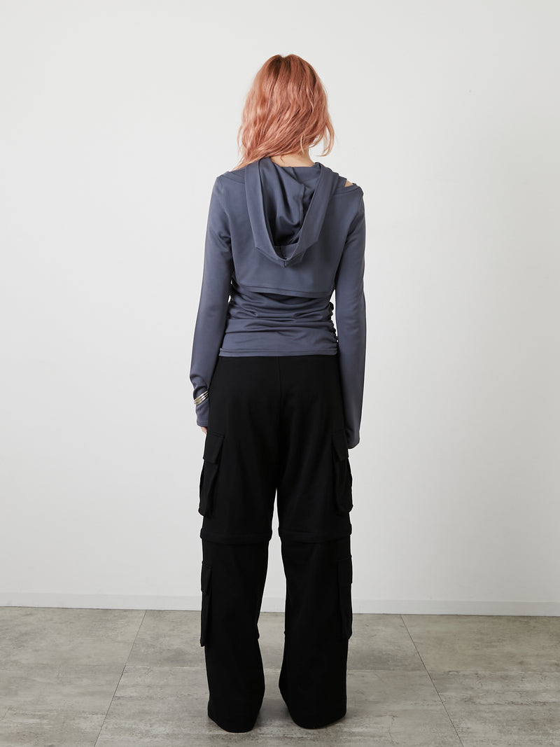 FOODIE TANK  BOLERO SET / CHARCOAL GRAY