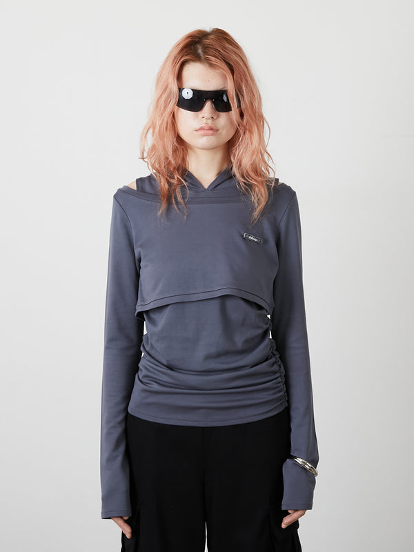 FOODIE TANK  BOLERO SET / CHARCOAL GRAY