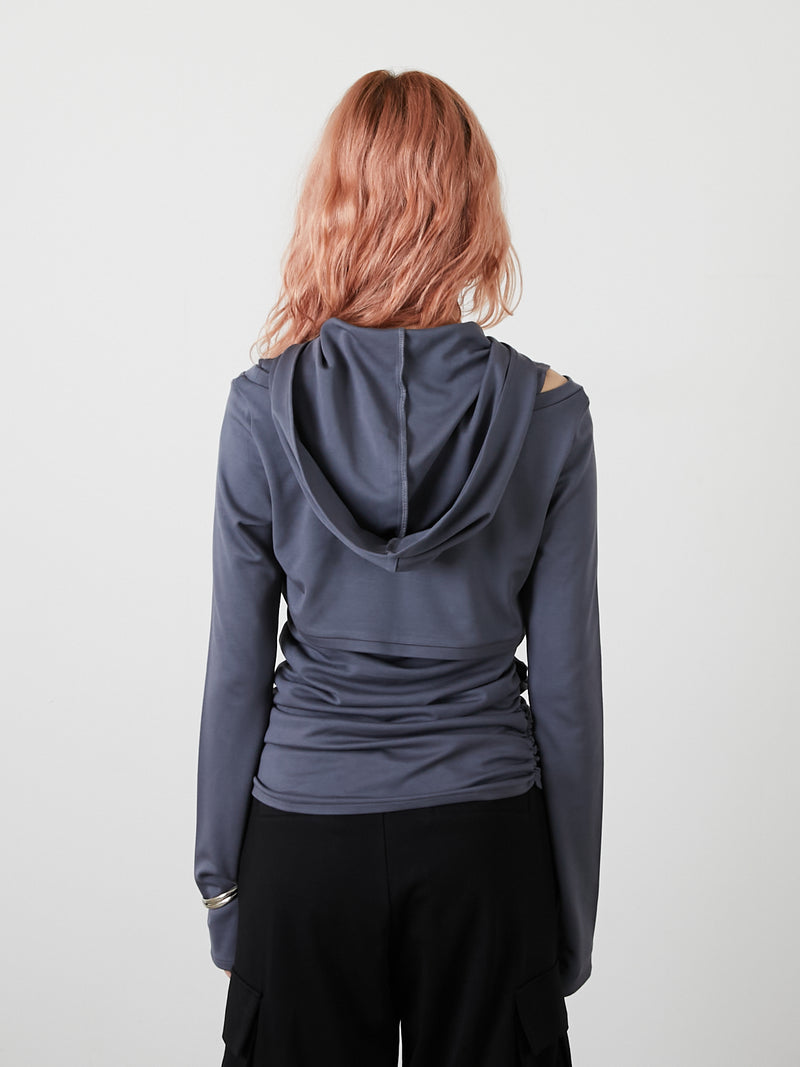 FOODIE TANK  BOLERO SET / CHARCOAL GRAY