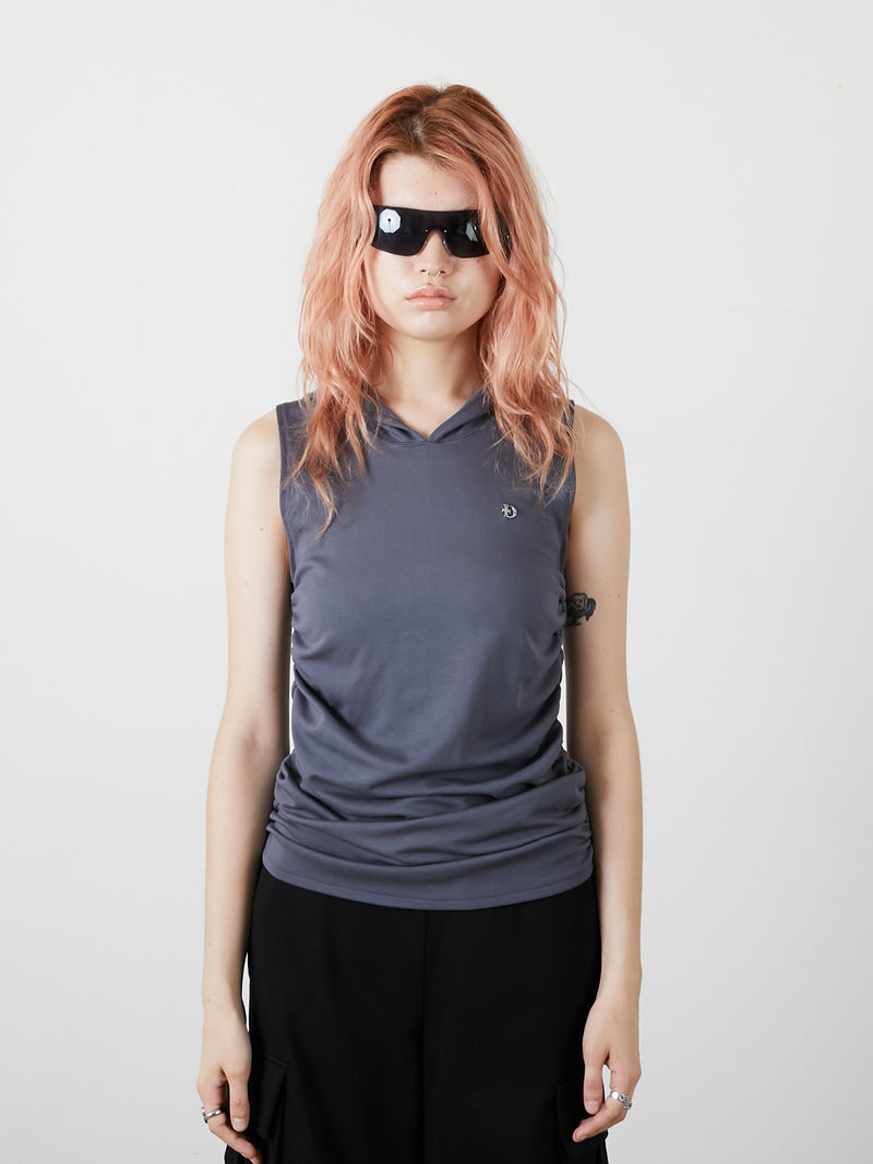 FOODIE TANK  BOLERO SET / CHARCOAL GRAY