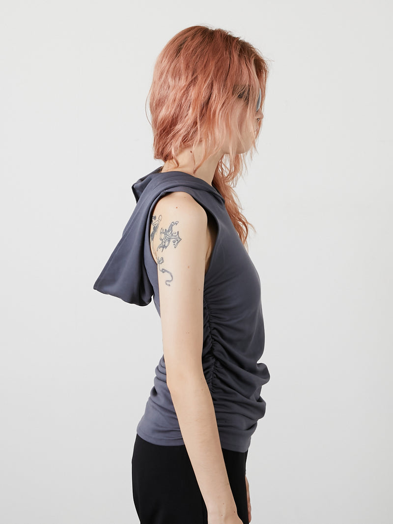 FOODIE TANK  BOLERO SET / CHARCOAL GRAY