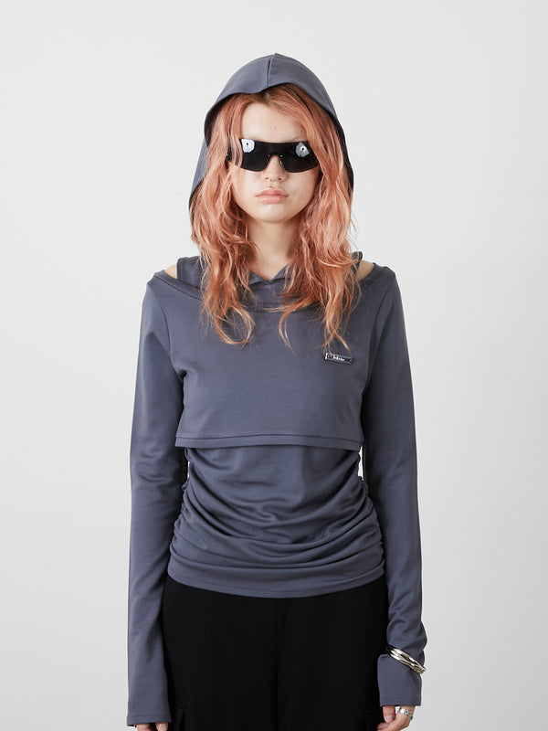 FOODIE TANK  BOLERO SET / CHARCOAL GRAY