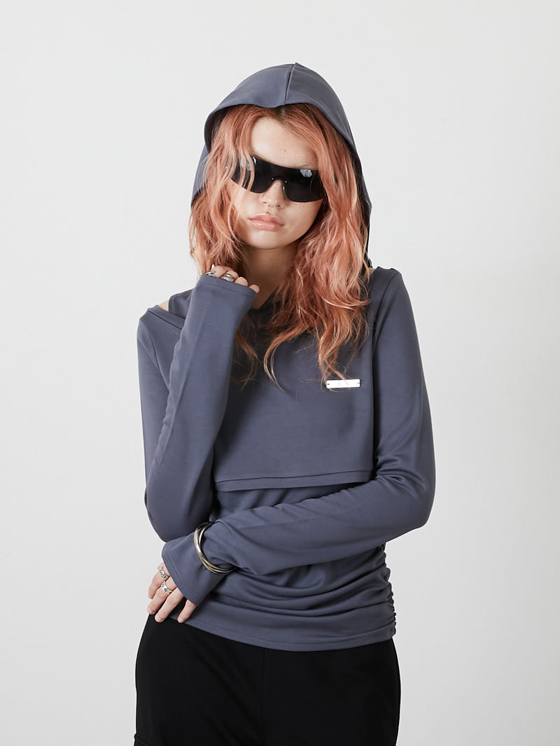 FOODIE TANK  BOLERO SET / CHARCOAL GRAY