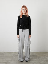 BUSTIER SET TOPS / BLACK