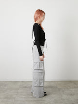 ZIP SWEAT CARGO PANTS / GRAY