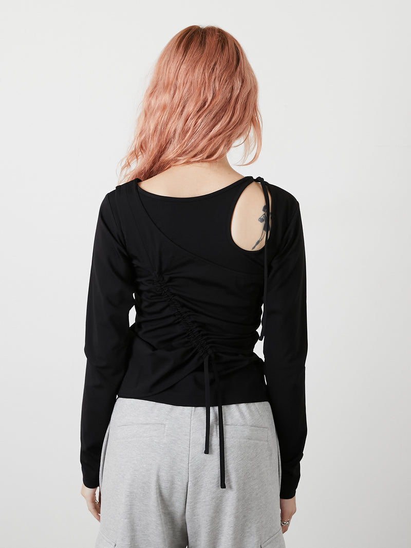 BUSTIER SET TOPS / BLACK