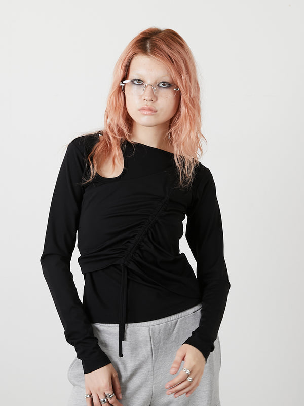 BUSTIER SET TOPS / BLACK