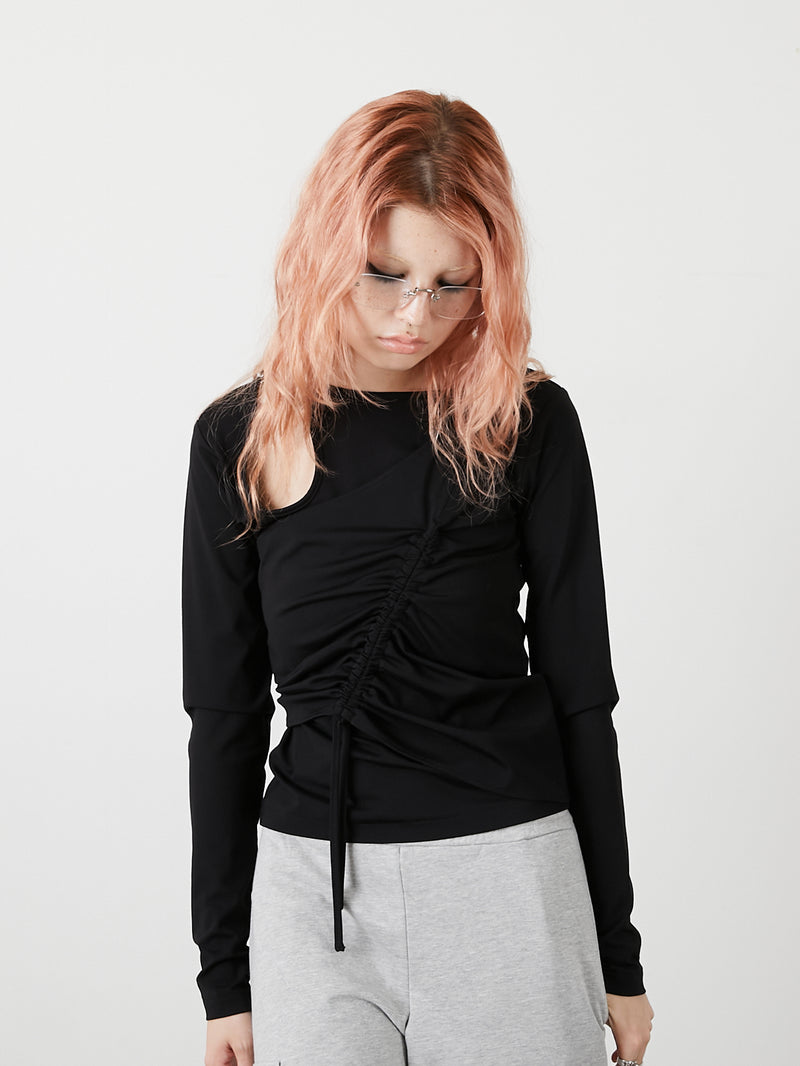 BUSTIER SET TOPS / BLACK