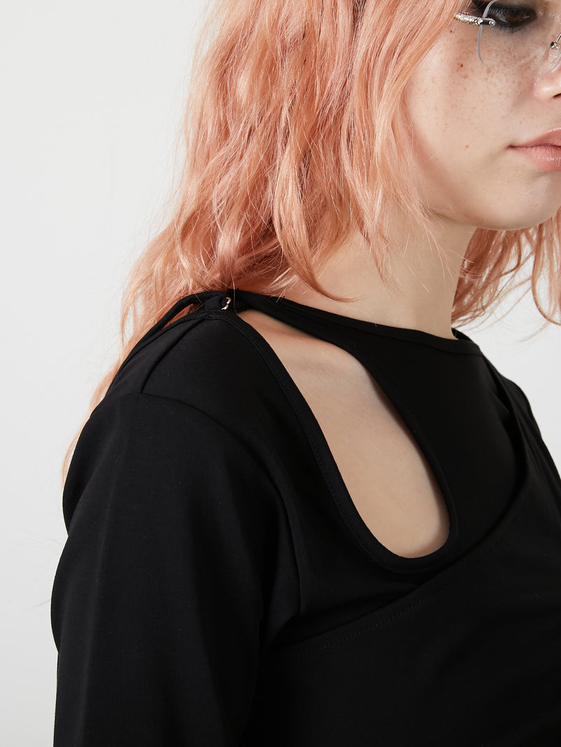 BUSTIER SET TOPS / BLACK