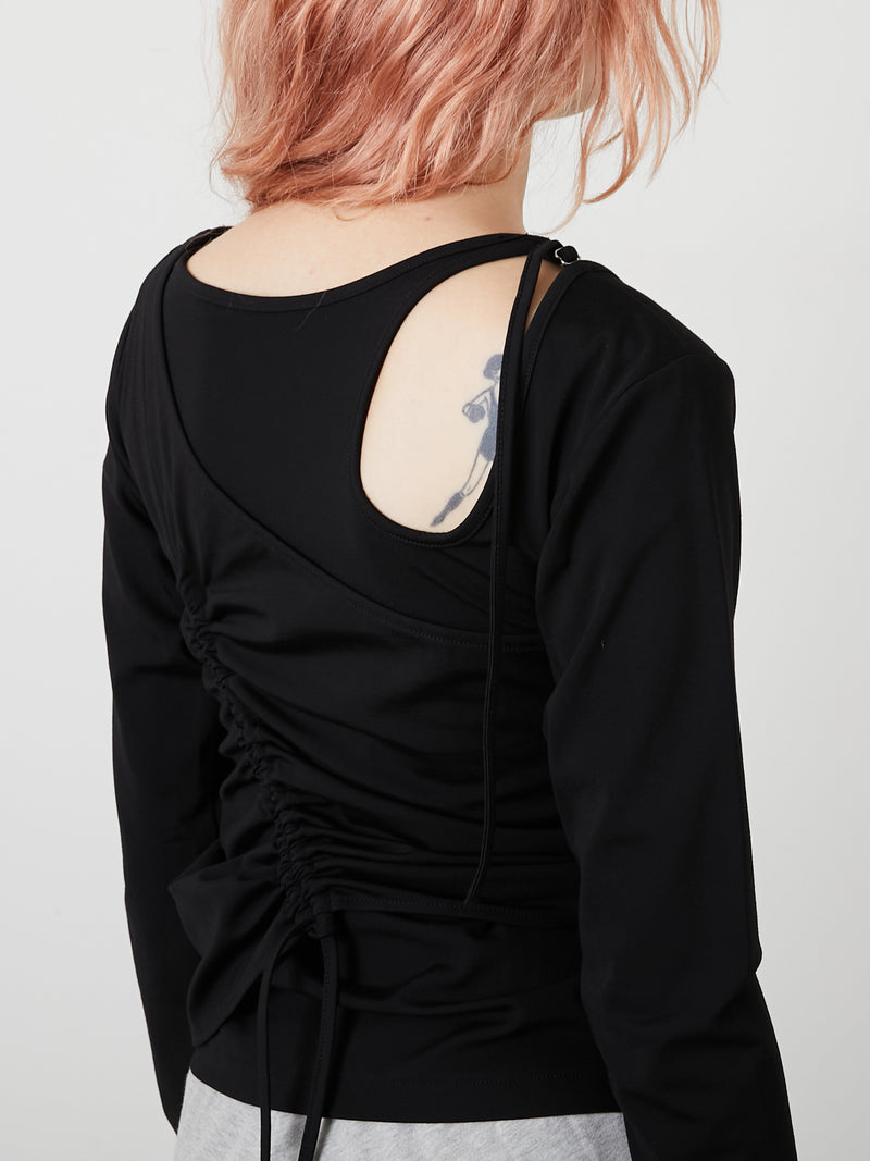 BUSTIER SET TOPS / BLACK