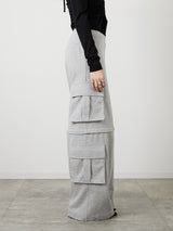 ZIP SWEAT CARGO PANTS / GRAY