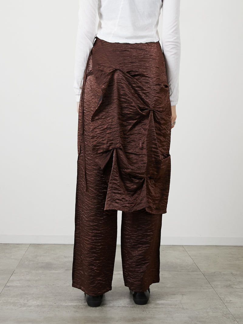 LAYERED SLACKS / BROWN
