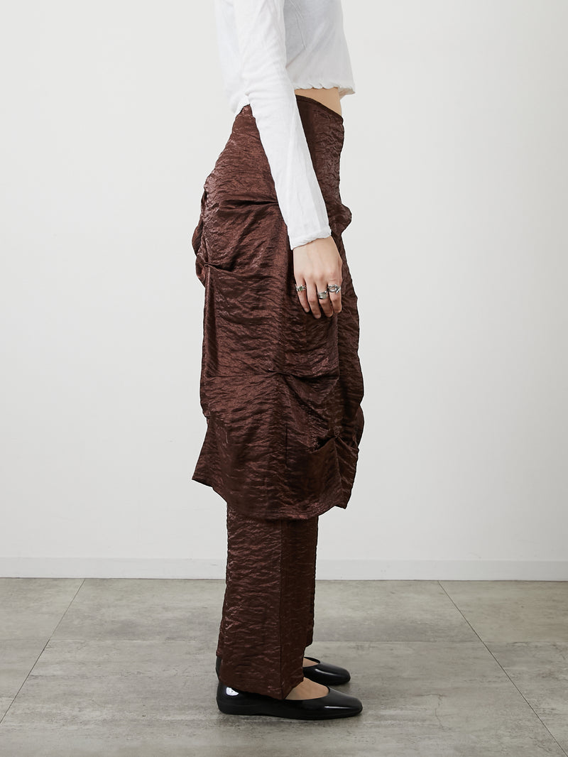 LAYERED SLACKS / BROWN