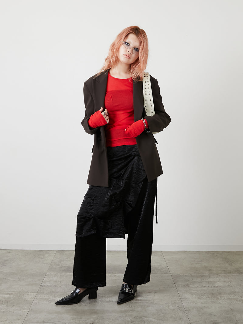 LAYERED SLACKS / BLACK