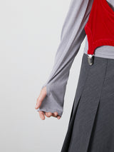 LAYRED TANK SELEEVE / RED