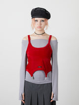 LAYRED TANK SELEEVE / RED
