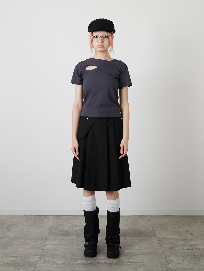 DESIGN OPEN TEE / CHARCOAL GRAY