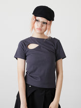 DESIGN OPEN TEE / CHARCOAL GRAY