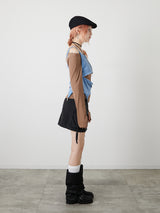 LAYRED TANK SELEEVE / BLUE