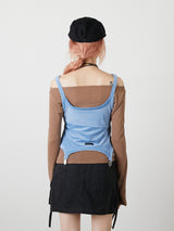 LAYRED TANK SELEEVE / BLUE