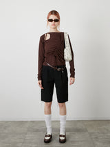 BUSTIER SET TOPS / BROWN