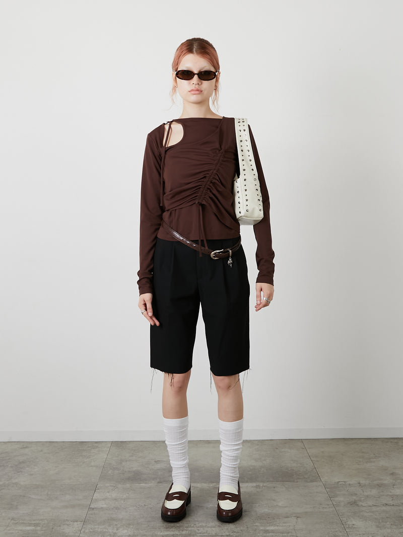 BUSTIER SET TOPS / BROWN