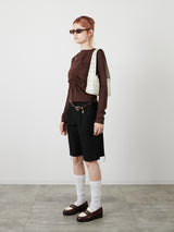 BUSTIER SET TOPS / BROWN