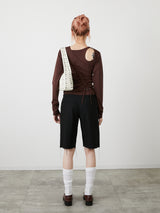 BUSTIER SET TOPS / BROWN