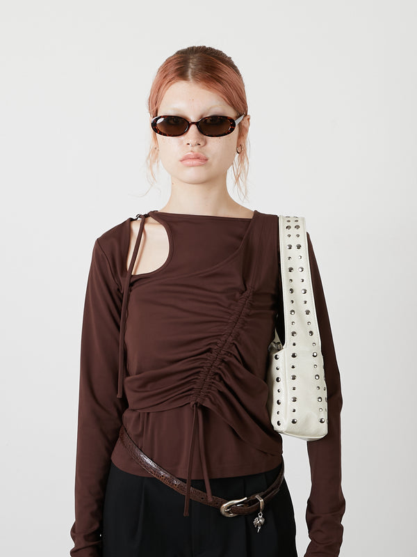 BUSTIER SET TOPS / BROWN