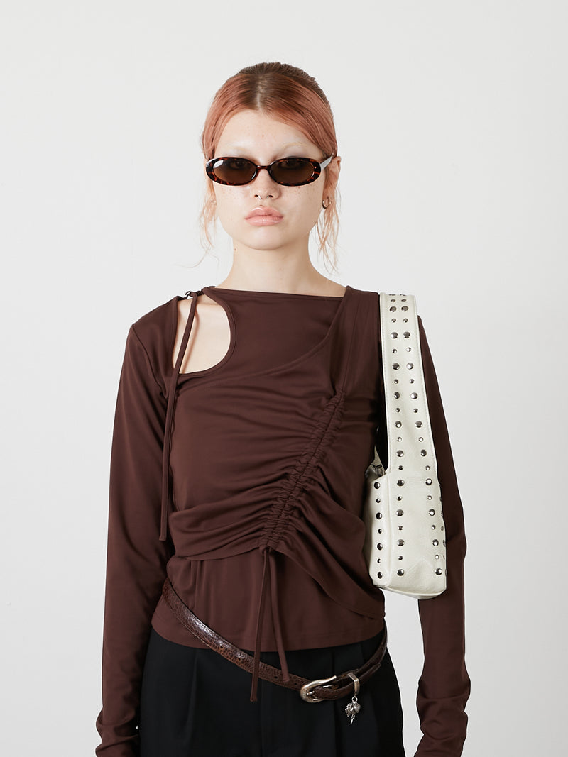 BUSTIER SET TOPS / BROWN