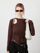 BUSTIER SET TOPS / BROWN
