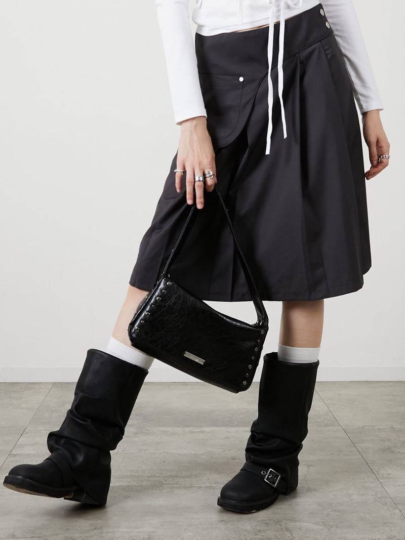 2WAY STUDS BAG / BLACK
